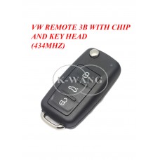 VW REMOTE 3B WITH CHIP AND KEY HEAD  (434MHZ)